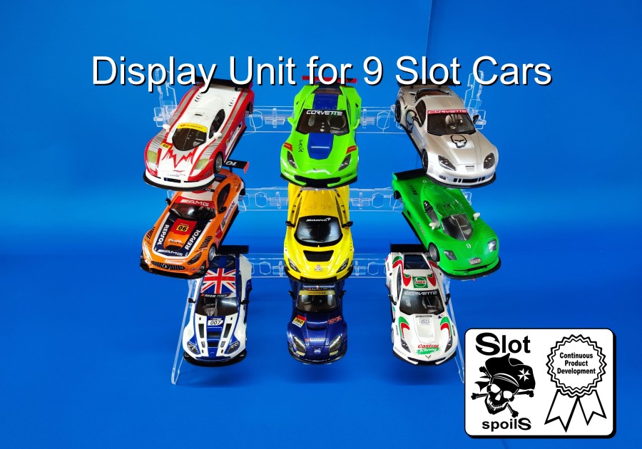 Display Unit for 9 Slot Cars